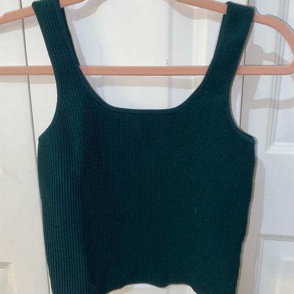 La Hearts Tops - green la hearts ribbed tank